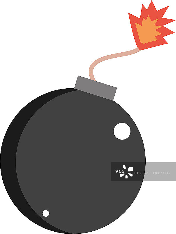 燃烧的炸弹引信图片素材