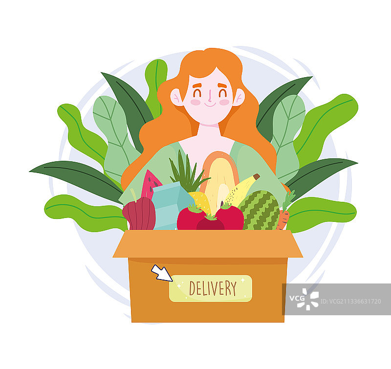 在线食品配送图片素材