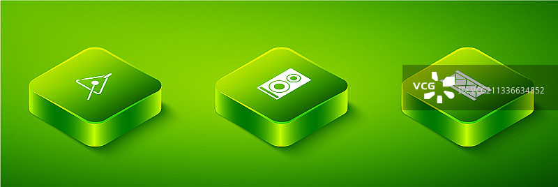 2.5D立体声扬声器鼓和三角铁图集图片素材