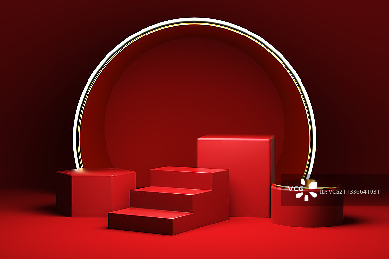 几何形状背景电商产品展台图片素材