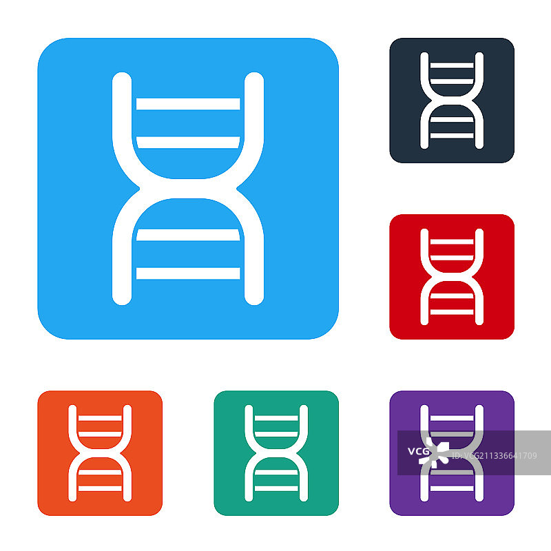 白色背景上的DNA符号图标图片素材