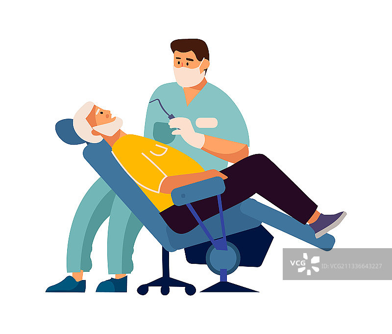 牙科医生治疗牙齿概念图片素材