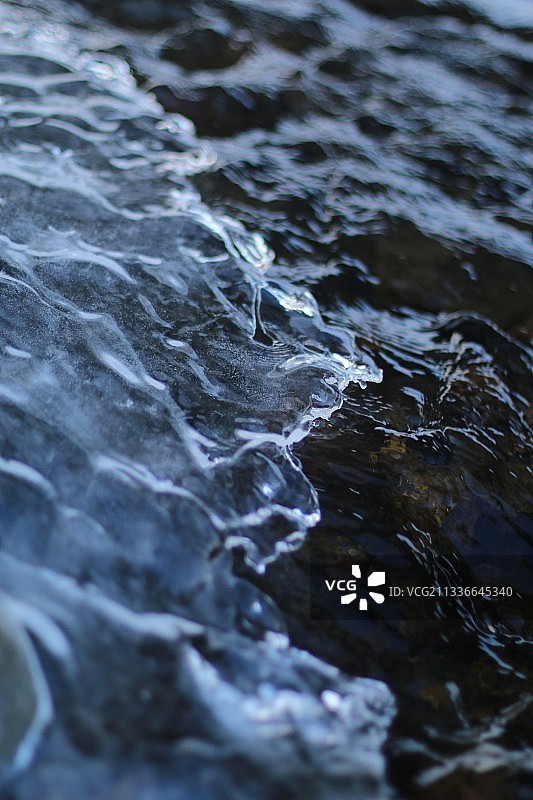 结冰的小溪图片素材