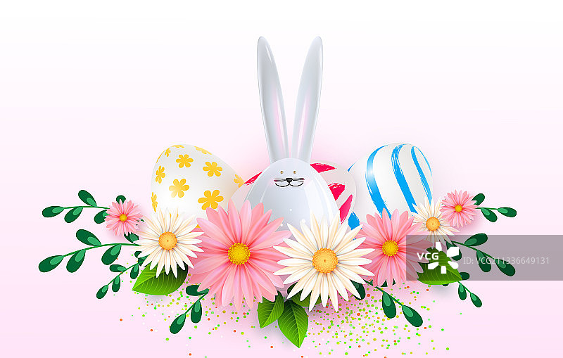 精美快乐复活节背景模板图片素材