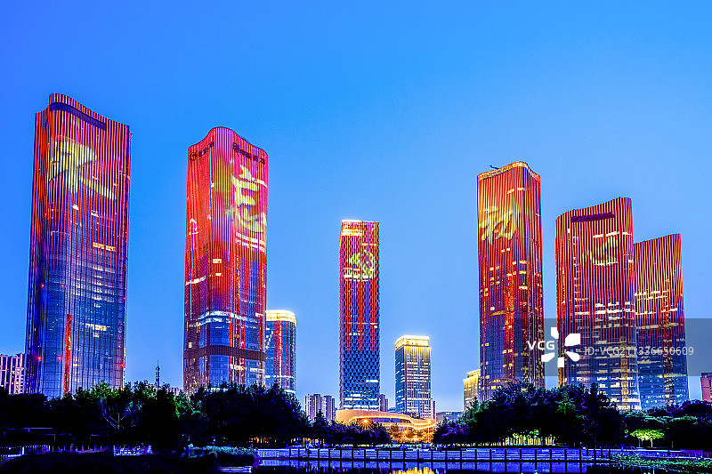 北京大望京灯光秀图片素材