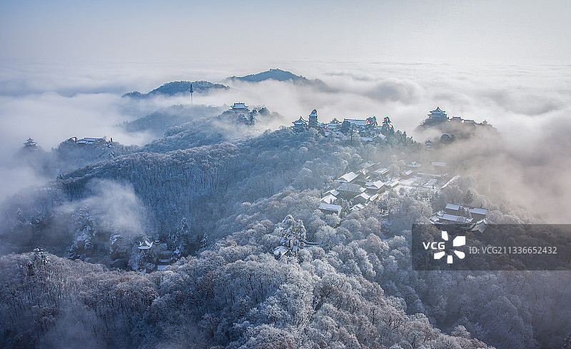 崆峒山雪景图片素材