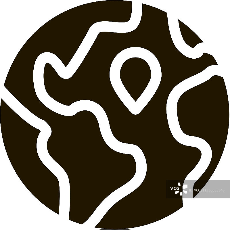 地球星球地形图标图片素材