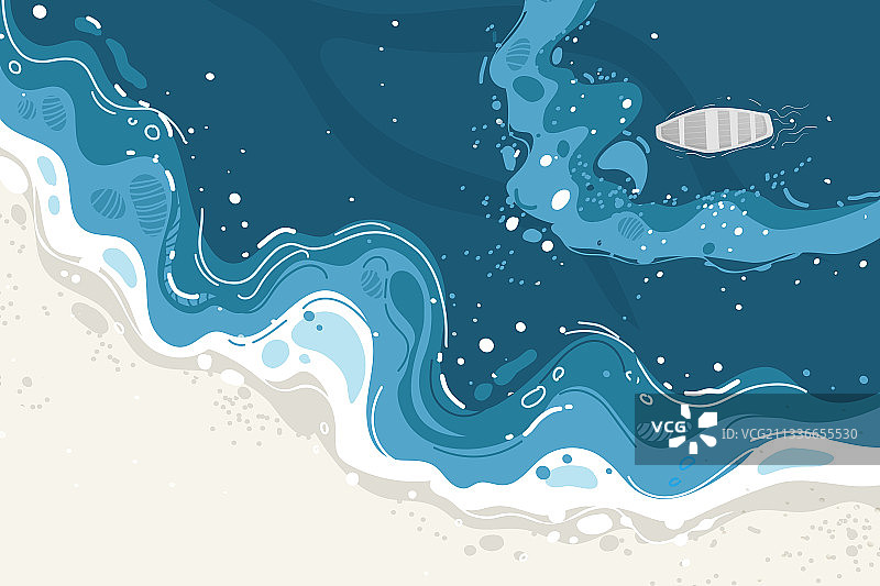 卡通夏季海边度假旅游旅行休闲出游电商购物节消费招商矢量插画图片素材