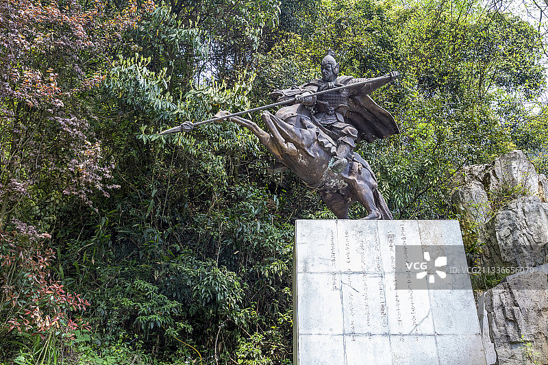 贵州省遵义市娄山关百仗梯杨应龙雕像图片素材