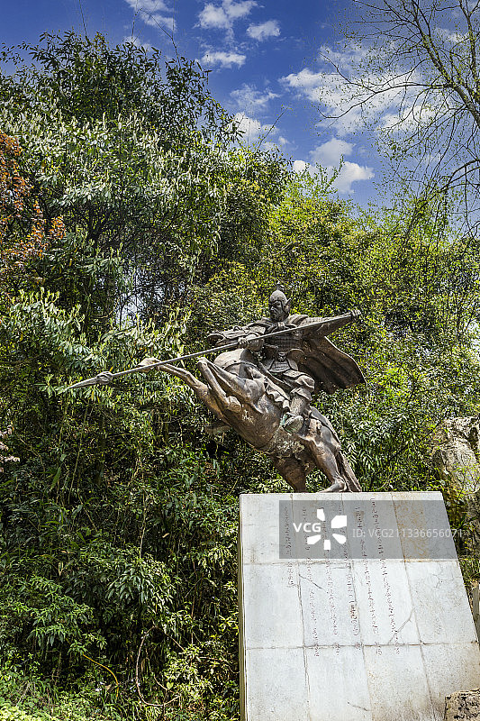 贵州省遵义市娄山关百仗梯杨应龙雕像图片素材