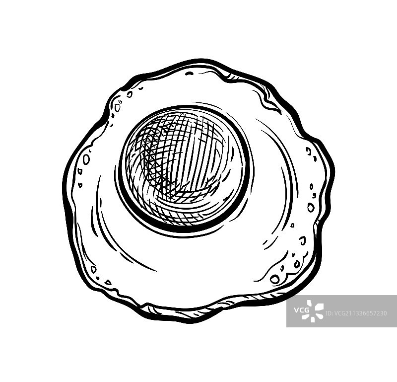 煎蛋墨水草图图片素材