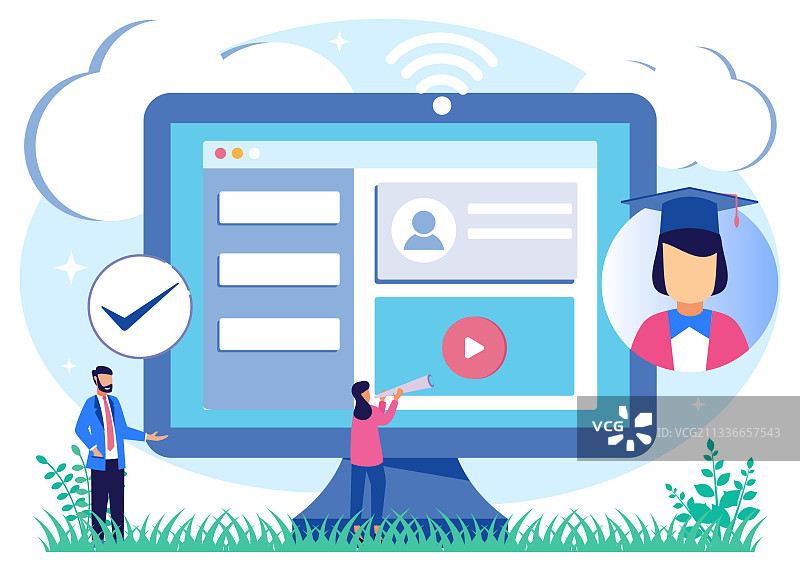 卡通人物在线学习图片素材