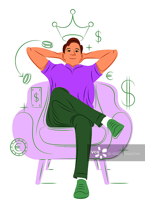 阴影锐线风格的商人图片素材