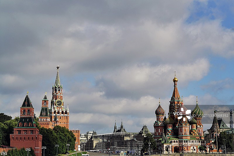 俄罗斯莫斯科红场 克里姆林宫 圣瓦西里大教堂图片素材