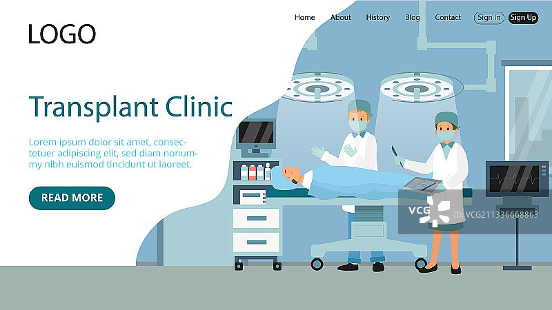 扁平卡通风格着陆页模板图片素材