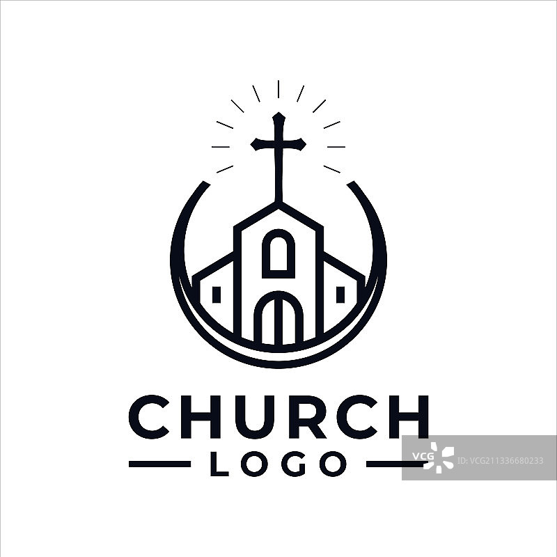 教堂标志设计理念图片素材