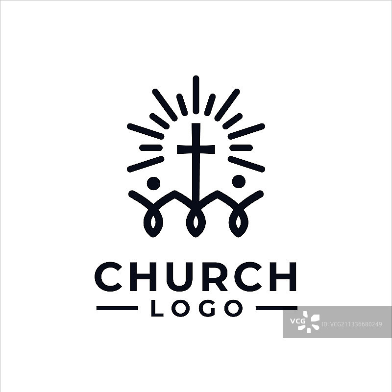 教堂标志设计理念图片素材