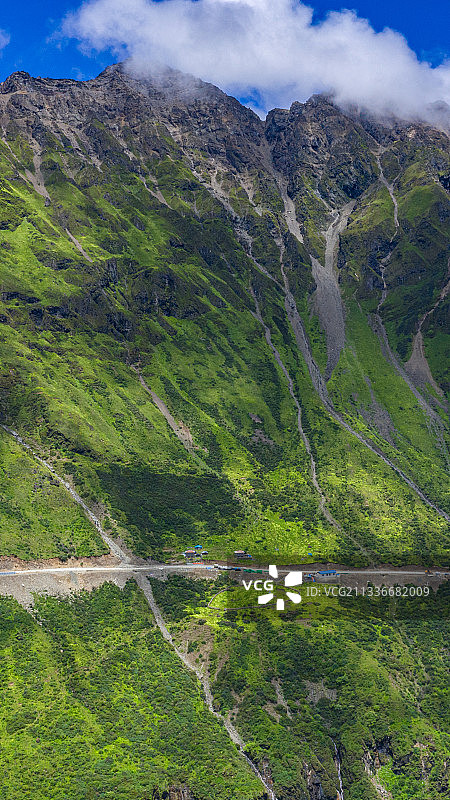 西藏山南市隆子县玉麦乡风景森林雪山湖泊放牧守边桌嘎央宗姐妹们图片素材