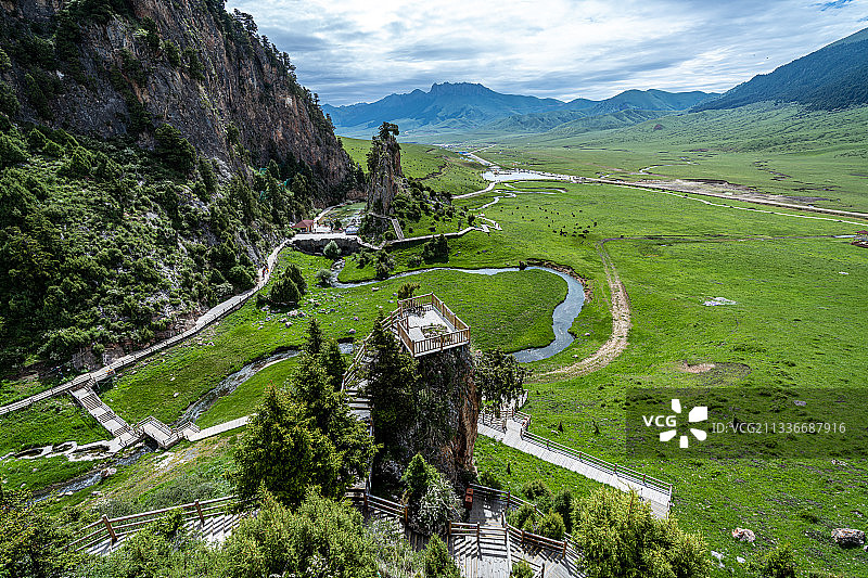 甘南河它温泉谷图片素材
