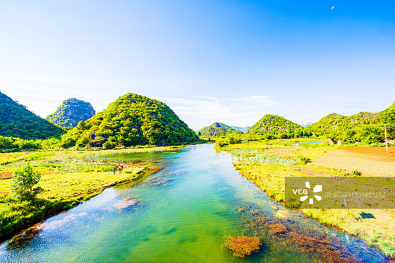 云南文山丘北县普者黑景区图片素材