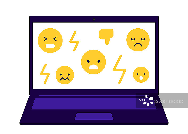 网络社交媒体中的欺凌、厌恶和嘲弄图片素材