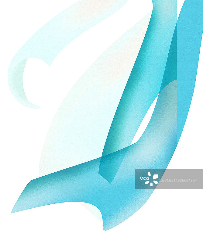 中国风水彩古风帷幕飘飞插画元素图片素材