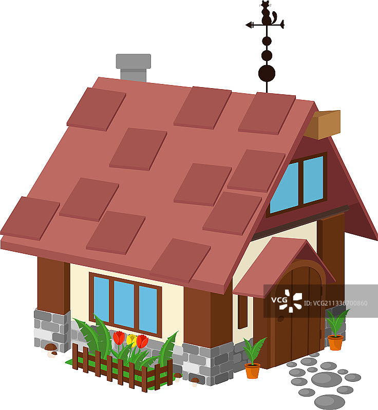 卡通风格的精美房屋图片素材