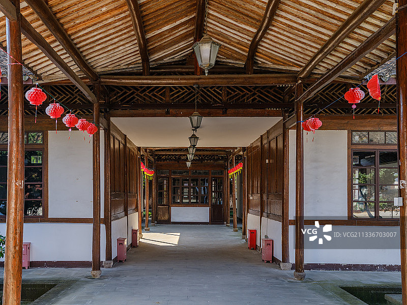 杭州·萧山区·河上镇百年民国学堂图片素材