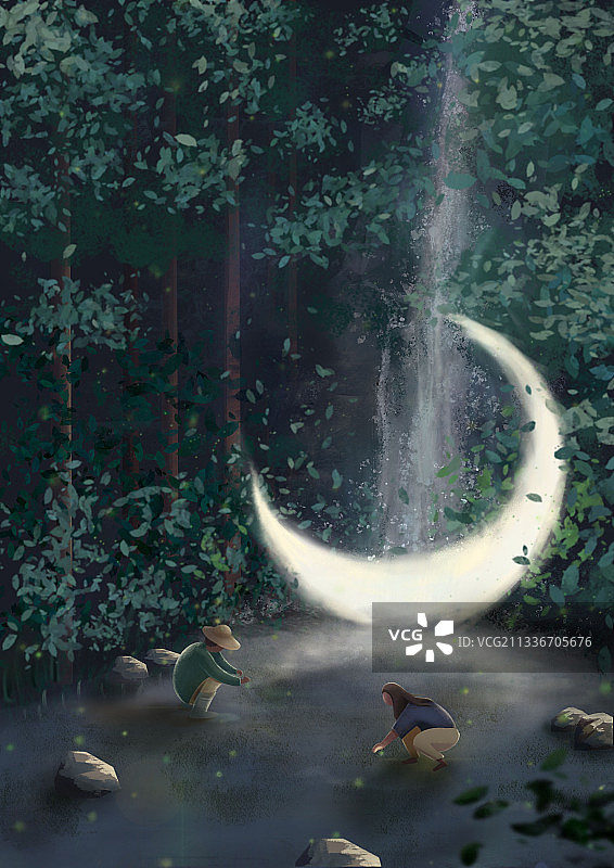 萤火虫的夏天图片素材