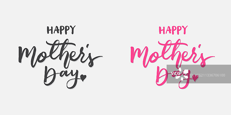 手绘文字：母亲节快乐图片素材