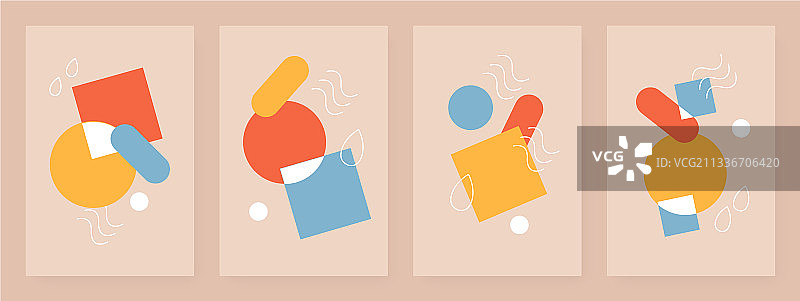 抽象几何图形竖版设计图片素材