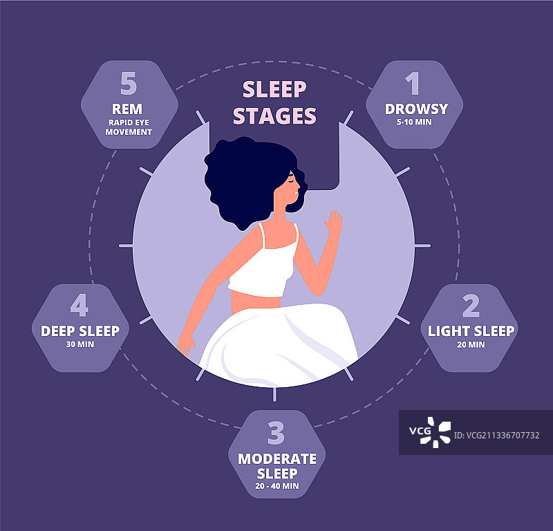 睡眠周期健康生物学荷尔蒙身体图片素材