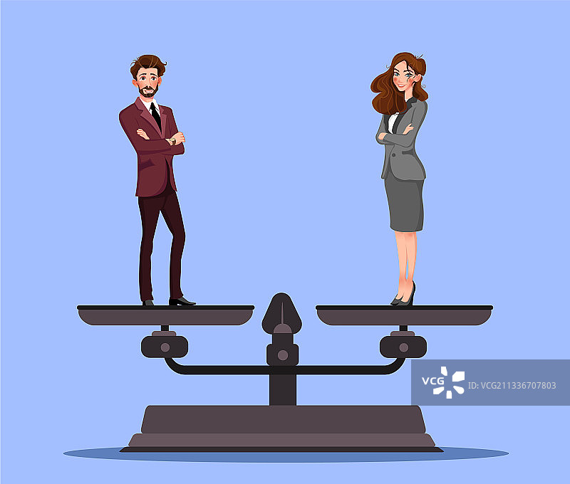 同工同酬与机会商业概念图片素材