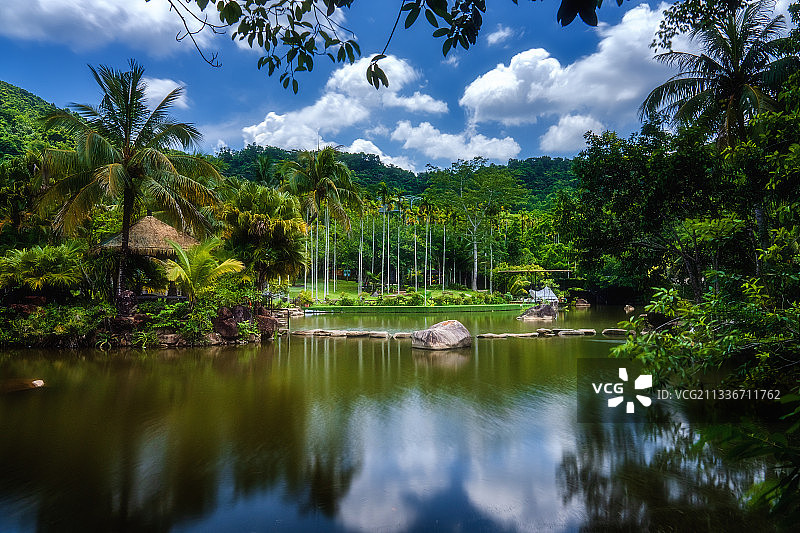 海南三亚保亭呀诺哒热带雨林景区风光图片素材