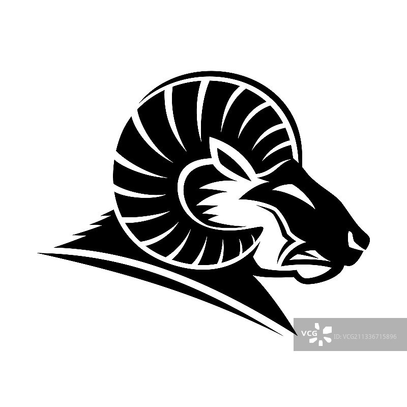 愤怒的公羊动物图标图片素材