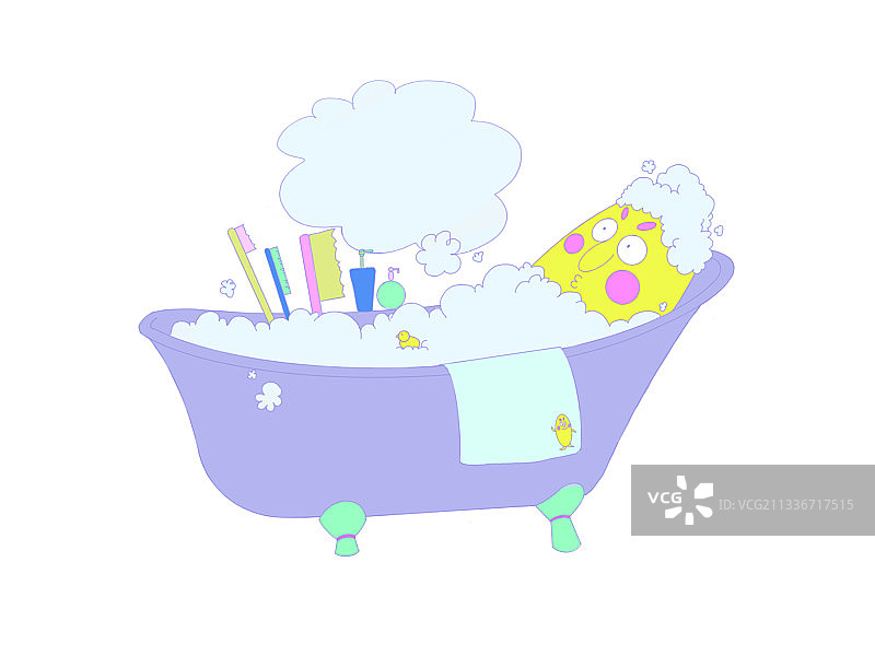 洗澡小人图片素材