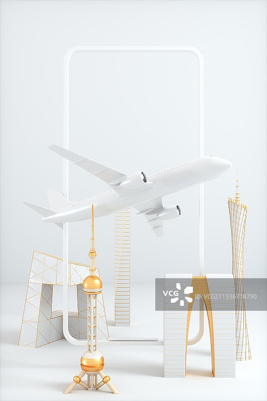 3d渲染的旅游概念场景图片素材