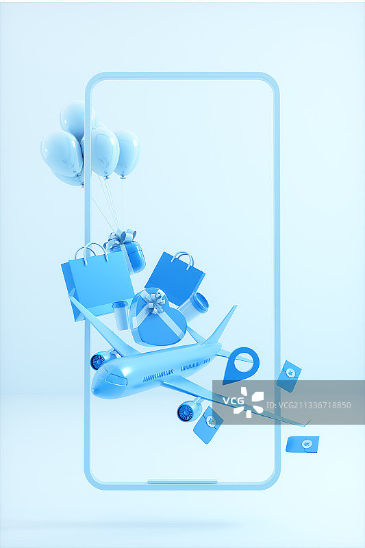 3d渲染的旅游概念场景图片素材