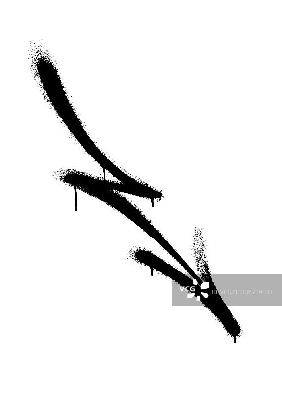 白色背景上的黑色涂鸦箭头图片素材