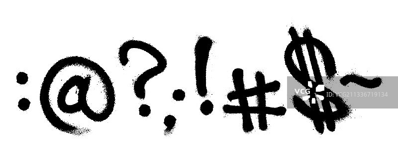 涂鸦喷绘字体字母标志第9部分图片素材