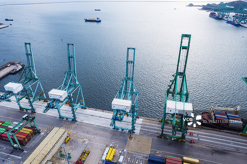 集装箱码头图片素材