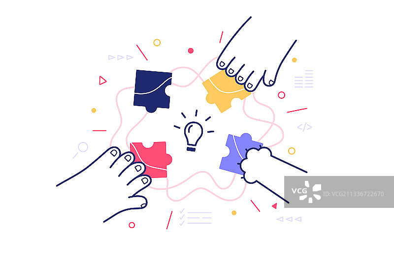 团队合作进行项目图片素材