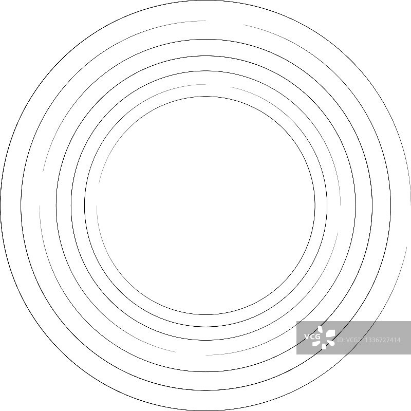 环圆螺旋线蜗壳元素同心图片素材