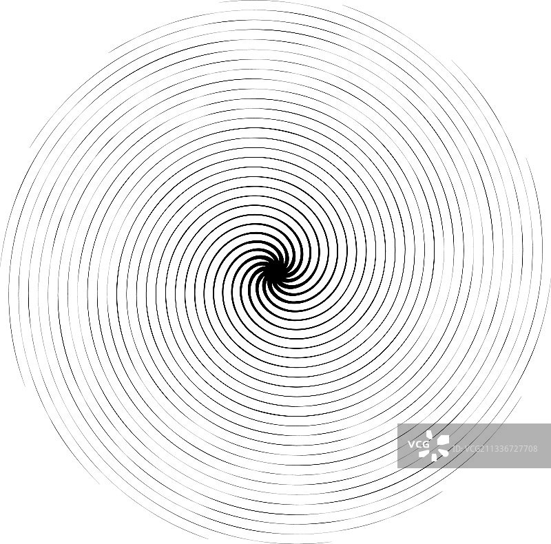 环圆螺旋线蜗壳元素同心图片素材