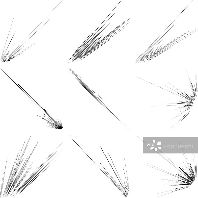 透视漫画中的放射线动态效果图片素材