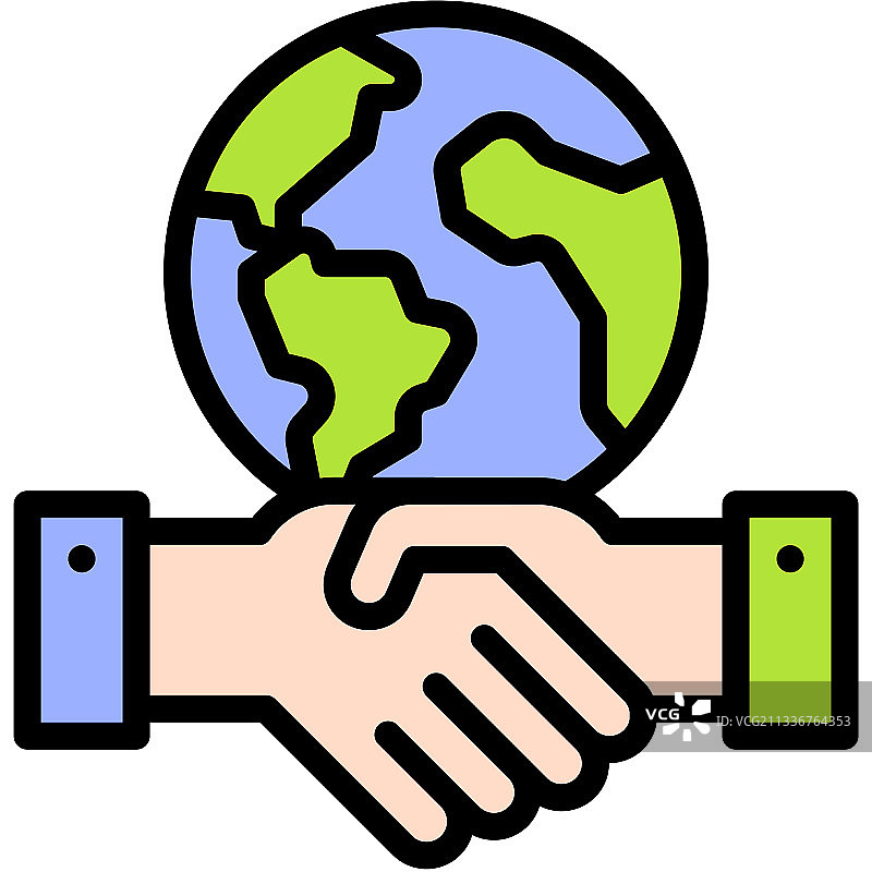 地球握手图标地球日相关图片素材
