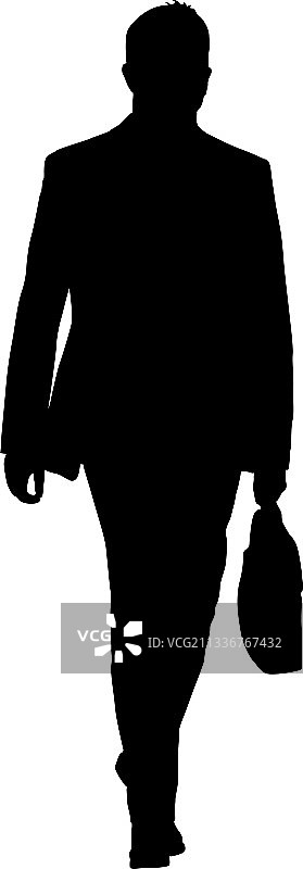 西装领带商务男士剪影图片素材