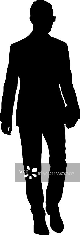 西装领带商务男士剪影图片素材