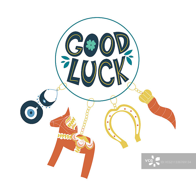 祝你好运钥匙链图片素材