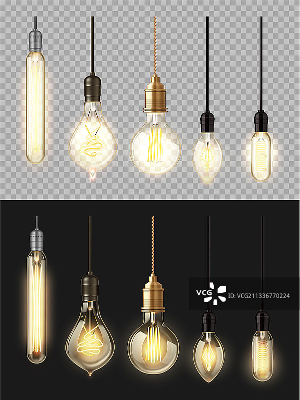 发光灯丝灯泡隔离装置图片素材